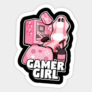 Cute Gamer Girl Sticker